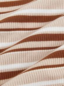 SHEIN MOD Striped Print Long Summer Cami Dress - Multicolor - View 3