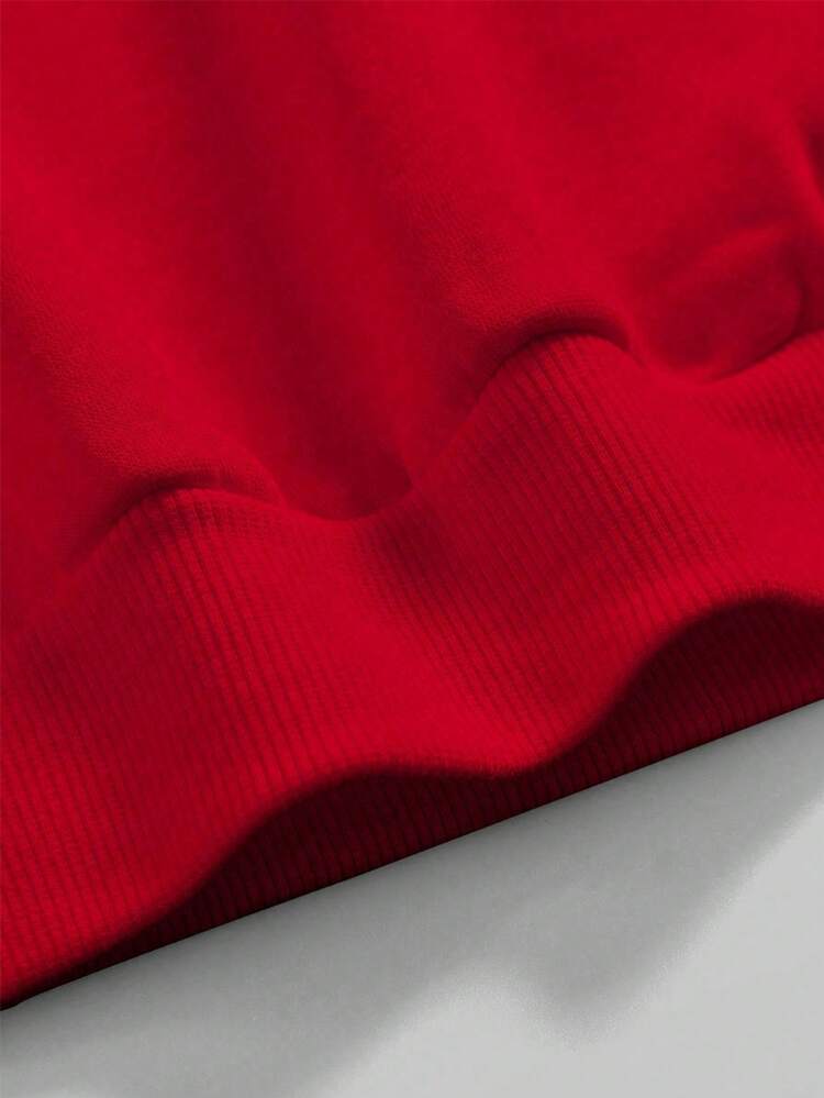 Sudadera estampada navideña con diseño de Santa Claus | Moderna, cómoda y festiva - Rojo - Añade 3