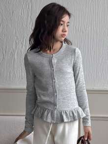 DAZY Tween Girls Crew Neck Long Sleeve Knit T-Shirt, Fall