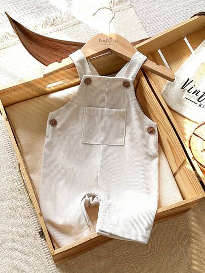 Vintaside Kids 新生儿连体衣，灯芯绒面料，乡村风格，时尚百搭，休闲可爱，男女皆宜，适合新生儿，春、秋、冬三季穿着。