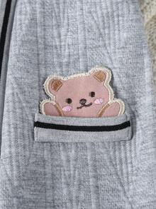 SHEIN 男婴秋季新款绅士风二合一连体衣 - 灰色 - 查看 7