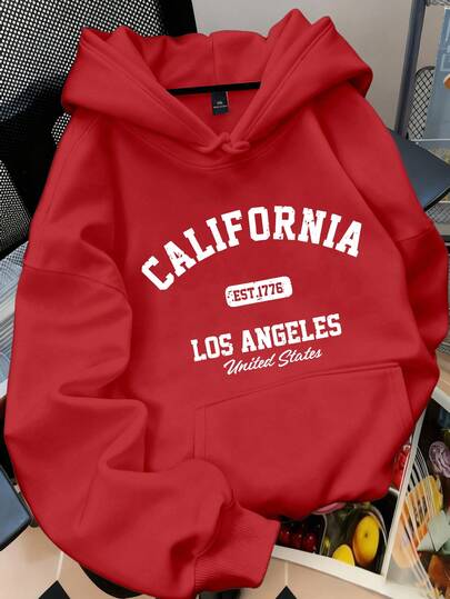 Flirla Plus Size Women's Casual Daily Letter Print Pullover Sweatshirt Casual Long Sleeve