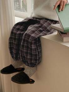 DAZY Young Boys Casual Loose Plaid Pants, Japanese Style For Autumn - Brown - View 2