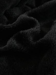 SHEIN Vacaura 青少年男孩户外运动保暖简约拉链纯色防尘海军蓝棉服外套