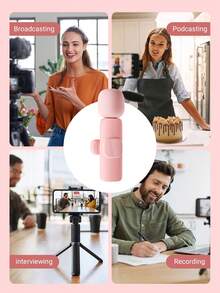 JMMO Micro không dây chuyên nghiệp cho điện thoại thông minh, micro không dây cắm điện để ghi âm video/âm thanh, micro cài ve áo để phỏng vấn/vlog/giảng dạy - Nhiều kích cỡ - Xem 2