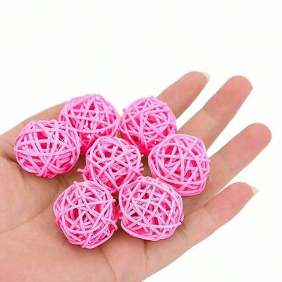 5/10/15/50个装鹦鹉柳条球玩具，直径3厘米，可供鹦鹉啃咬，柳条编织鹦鹉玩具