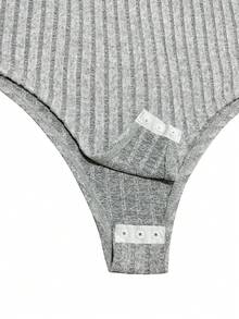 Selianne 女士灰白拼接翻领连体衣 - 彩色 - 查看 5