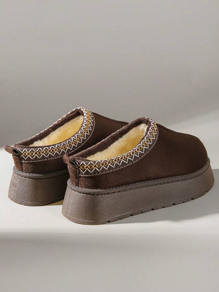 Solecia Women's Fashion Versatile Thick-Soled Snow Boots For Christmas - Coffee Brown - View 5