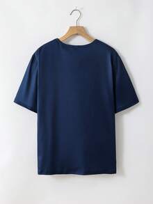 Vacaura Camiseta casual de vacaciones con diseño de bloque de color floral retro para adolescentes, moda adecuada para uso diario casual y de vacaciones - Multicolor - Ver 2