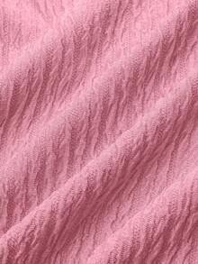 SOLERSUN Bộ đồ hai mảnh không tay dài tay cổ chữ V thanh lịch màu mơ cho nữ, quần ống rộng, viền bất đối xứng, thường ngày, mùa xuân và mùa hè, không tay, tay ngắn - Hồng - Xem 4