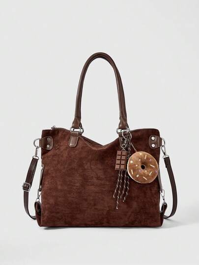 Kawaii Modische einfarbige matte Damen-Shopper mit großer Kapazität