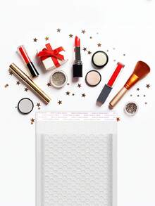 20个装气泡膜快递信封，白色自封防水运输袋，适用于珠宝和化妆品 - 白色 - 查看 2