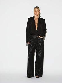 KIZN Sequin Bodysuit With Long Sleeves Deep V Neckline Party Club Evening Glamour