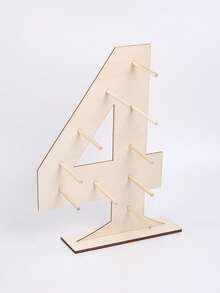 1Set Number 0-9 Wooden Doughnut Display Stand Holder Board,Birthday Party Table Decor Shower Wedding Gender Reveal Party Supplies