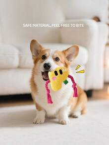 PETSIN P-Shaped Knot Toy, Gnawing And Making Sounds, Dog's' Letter Game , Making Funny Sounds, Playing Non-Stop, Dog's Grinding Tool - Multicolor - View 5