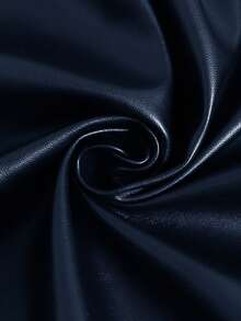 SHEIN Clasi 大码女式极简收腰中长款外套，适合通勤，秋冬季穿着 - 藏蓝色 - 查看 4