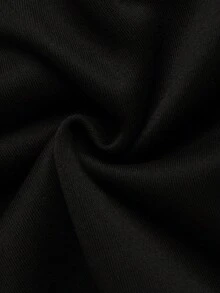 Manfinity Hypemode 男士字母刺繡寬鬆休閒套頭衛衣 Y2K 上衣 男士街頭風上衣 - 黑色 - 查看 6