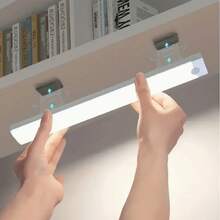 5PCS Under Cabinet Light, Wireless Motion Sensor LED Light Bar, Rechargeable Magnetic Night Light For Corridor Kitchen Cabinet Stairs Hallway Wardrobe Home Room Decor - White - View 2