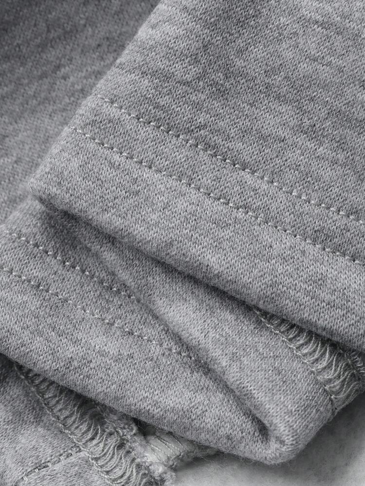 2pcs/Set Tween Girls Hooded Knit Fleece Sweatshirt And Skirt Outfit, Fall