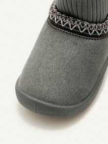 Cozy Pixies Autumn/Winter All-Match Casual Fashion Versatile Plush Thickened Warm Cute Soft Baby Snow Boots, Ankle Boots, Slippers - Army Green - View 5