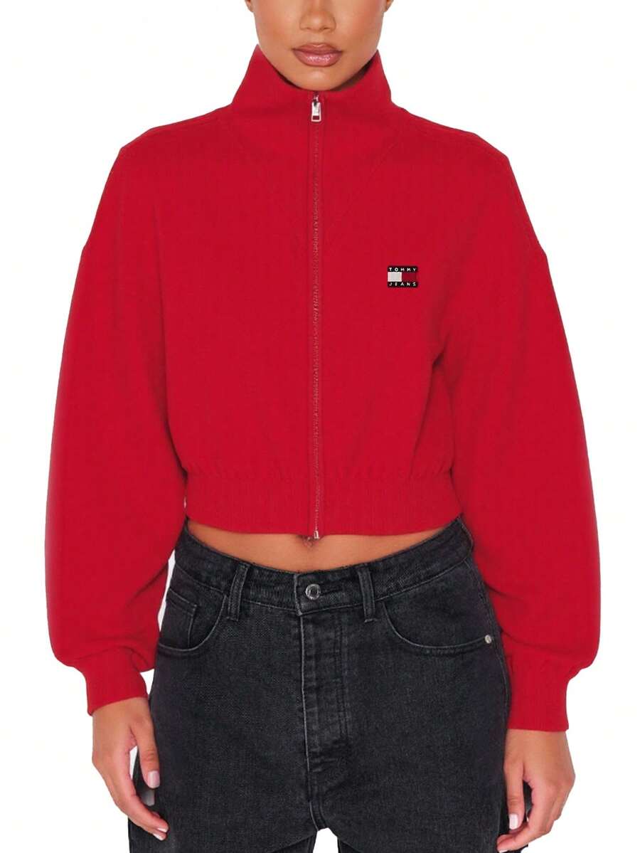 Tommy Hilfiger Relaxed Women's Full Zip Cardigan Red - Red hot - 查看 1