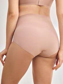 Moonlight&Mama 3条装孕妇无缝高腰舒适内裤，纯色 - 彩色 - 查看 2