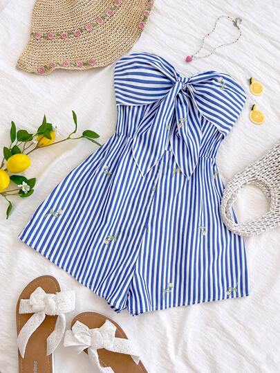 Soleia Damsemester Vår/Sommar Karneval Kryssning Resort Akvarell Silhuett Tryck Snörad Framsida Rygglös Sparkdräkt, Lös Passform, Lämplig För Fest, Dejt, Alla Hjärtans Dag, Lager På Lager