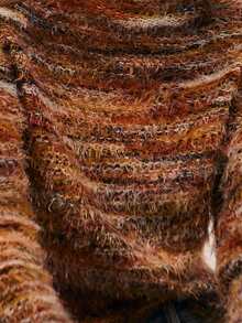 Nöista 柔软质感条纹针织毛衣，穿着舒适，为女性春假提供时尚百搭的单品，完美打造时尚休闲造型、轻松夜晚外出、节日生日装扮和精致情人节造型。 - 棕色 - 查看 7