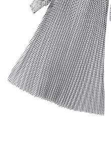 GlowEve CURVE 大码秋季休闲优雅收腰复古波点长袖连衣裙 - 黑與白 - 查看 4