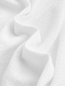 SHEIN MOD Ladies' Solid Color Twisted Puff Sleeve Dress, Wedding Guest Dress, Graduation Dress - White - View 4