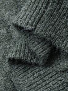 DAZY 男童圆领麻花针织卡通刺绣纯色毛衣 - 綠色 - 查看 8