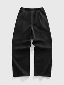 ROMWE MEN Street Life Men's Anime Skeleton Print Drawstring Waist Loose Casual Pants - Black - View 2
