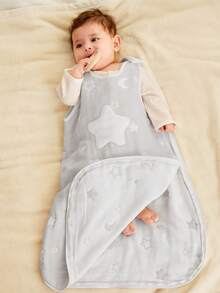 Cozy Pixies 1 件婴儿星月图案纯棉提花睡袋，春夏四季皆宜，轻薄柔软舒适，适合新生儿日常使用，通过 Oeko-Tex 认证 - 彩色 - 查看 8