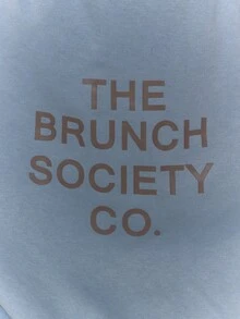 MUSERA 印花连帽衫运动套装上衣，秋季舒适套头衫，可爱休闲外出冬季圣诞节两件套家居服，舒适咖啡俱乐部 - 藍色 - 查看 6