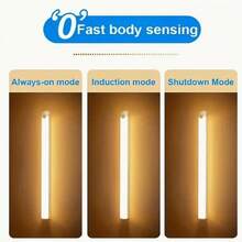 5PCS Under Cabinet Light, Wireless Motion Sensor LED Light Bar, Rechargeable Magnetic Night Light For Corridor Kitchen Cabinet Stairs Hallway Wardrobe Home Room Decor - White - View 7