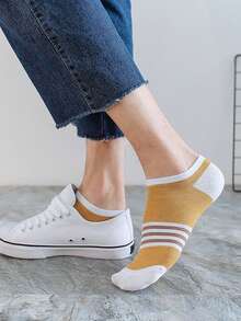 10 pares Calcetines para hombre a rayas,tines deportivos o informales - Multicolor - Ver 7