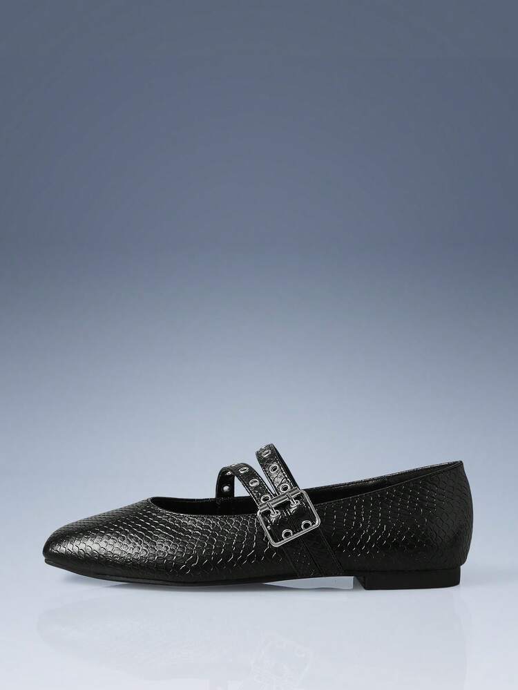 CUCCOO GRLICON Women's Buckle Design Fashionable Versatile Casual Flats For Christmas