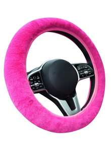 一套汽车方向盘套、换挡杆套和手刹套，冬季保暖绒面材质，弹性贴合，通用型汽车内饰配件