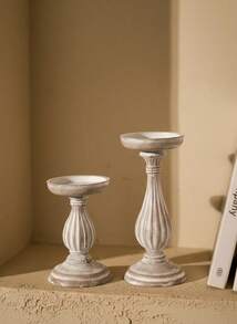 Cirelle 1 chiếc giá nến bằng gỗ cổ điển, chân nến phong cách trang trại mộc mạc cho phòng khách, bàn ăn, bữa tối lãng mạn dưới ánh nến, đạo cụ chụp ảnh, nhà ở, văn phòng, giá sách, trang trí bàn làm việc, thích hợp cho gia đình, đám cưới, trang trí ngày lễ - Nhiều màu - Xem 1