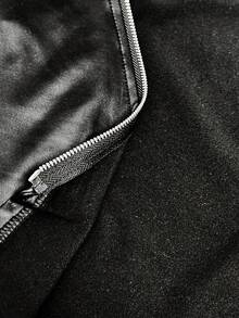 BamGleam Women's Fashion Zipper Oblique Collar Slim Fit Jacket,Winter ;Winter Clothes For Women , Winter , - Black - View 8