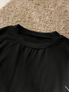 SWAVVY Men's Casual Printed Long Sleeve T-Shirt Graphic I Love My Girlfriend - Black - View 4