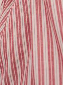 Nöista 竖条纹衬衫，立领，长泡泡袖，前襟荷叶边，褶皱袖口。完美增添复古风情。 - 紅色 - 查看 7