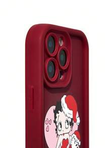 Betty Boop x SHEIN Fashion Phone Cases,Gift Ideas,Party,Holiday,Valentine's Day - Burgundy - View 4