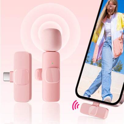 Teckwe Micro không dây chuyên nghiệp cho điện thoại thông minh, micro không dây cắm điện để ghi âm video/âm thanh, micro cài ve áo để phỏng vấn/vlog/giảng dạy