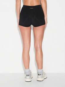 KIZN 高腰运动短裤，适合健身训练和健身房锻炼 - 黑色 - 查看 2