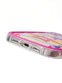 Teletubbies X SHEIN Printed Protective Cover Design Fashionable Mobile Phone Case, Including Rainbow Mobile Phone Hanger, Compatible With Iphone - Multicolor - View 5