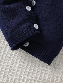 Newborn Baby Casual Fashion Cute Diamond Pattern White, Gray, Navy Blue Knitted Striped Bodysuit, Soft & Comfortable, Suitable For Daily, Outdoor, Travel, Holiday, Home, Daycare, Playtime, Autumn/Winter, Christmas, Back To School, Party, All-Match Airplane Captain Outfit For Baby Boy Knitted Baby Boy Outfit Baby Boy Sweater Set Sapphire Suit For Baby Boy Baby Sailor Navy Outfit Argyle Baby Boy Outfit Baby Boy Argyle Sweater Baby Boy Navy Suit Baby Sweater Baby Boy Argyle Outfit - Royal Blue - View 12