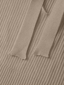 Franclia New Stylish Elegant Versatile High-Quality Women Knitted Sweater Dress, Autumn - Apricot - View 6