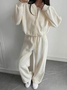 DAZY 女士立领拉链运动套装，秋冬季