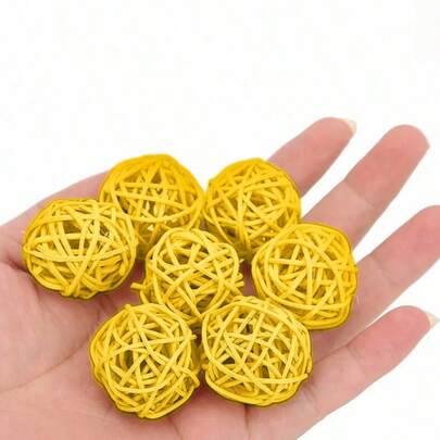 5/10/15/50个装鹦鹉柳条球玩具，直径3厘米，可供鹦鹉啃咬，柳条编织鹦鹉玩具